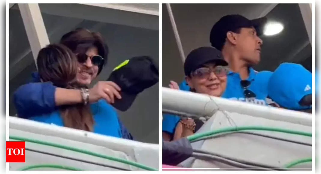 Shah Rukh Khan and Deepika Padukone’s warm hug and Gauri Khan and Ranveer Singh’s high five at India Vs Australia World Cup final is the CUTEST clip on the internet today- WATCH | Hindi Movie News