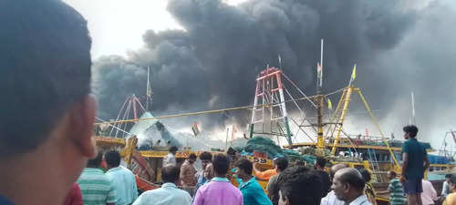 Vizag fishing harbour fire: 35 boats turn to ash