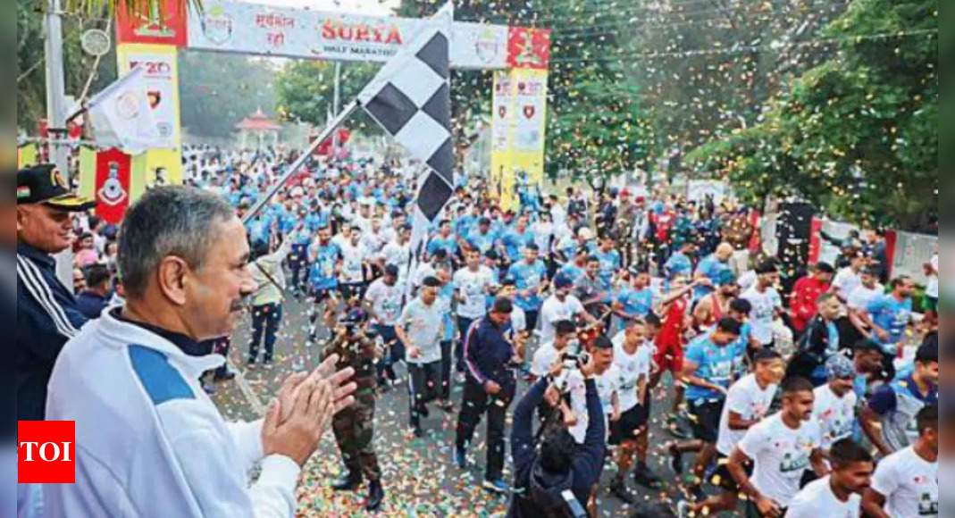 Surya Command half-marathon in Jabalpur as warm-up to Army Day | Bhopal News – Times of India