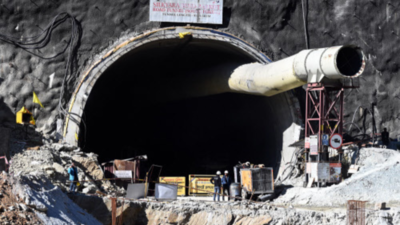 Uttarkashi tunnel collapse: Rescuers insert 6-inch-wide pipe through rubble to send more food to trapped workers