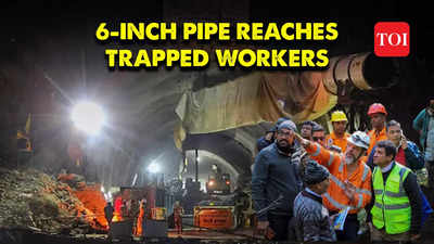 Uttarkashi Tunnel Collapse: Lifeline reaches trapped workers, rescue to go “with full force”