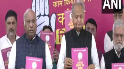 Ahead of Rajasthan Assembly polls, Congress releases manifesto, pledges caste census, MSP for farmers