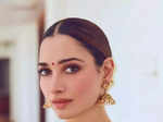 ​Tamannaah Bhatia effortlessly dazzles in a no-makeup look, elegantly twinning in black with Vijay Varma​