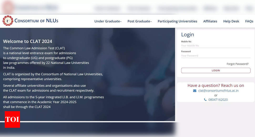 CLAT 2024 Admit Card released at consortiumofnlus.ac.in, download link here