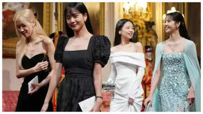 Jennie, Jisoo, Lisa and Rose channel their inner Disney Princess for banquet with King Charles; singers' shocked reaction at mention in King's speech goes viral - WATCH