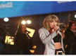 
Taylor Swift suffers heel wardrobe malfunction during Brazil show
