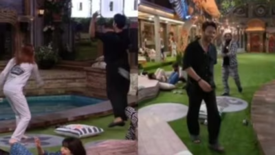 Bigg Boss 17: Ankita Lokhande throws her chappals at Vicky Jain while having a fun fight; Tehelka gives an unmissable reaction