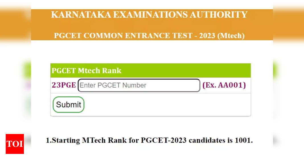 Karnataka PGCET Result 2023 declared at kea.kar.nic.in, direct link here