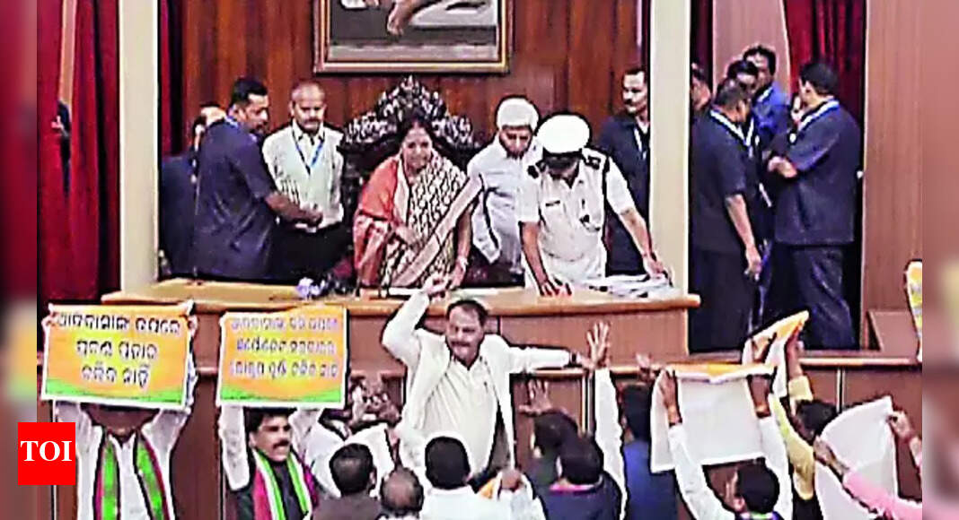 Tribal Land Sale Oppn disrupts assembly over tribal land sale issue Bhubaneswar News Times