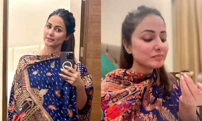 Hina Khan relishes tunday kebabs sitting alone in her hotel room in Lucknow, says 'sometimes I miss the mahaul but then that's the price you pay for being an actor'
