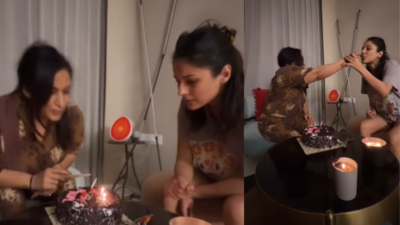 Shehnaaz Gill prepares a heartwarming and cosy midnight surprise for her mother's birthday