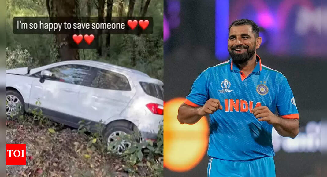 Watch: Mohammed Shami and team rescue accident victim near Nainital | Off the field News – Times of India
