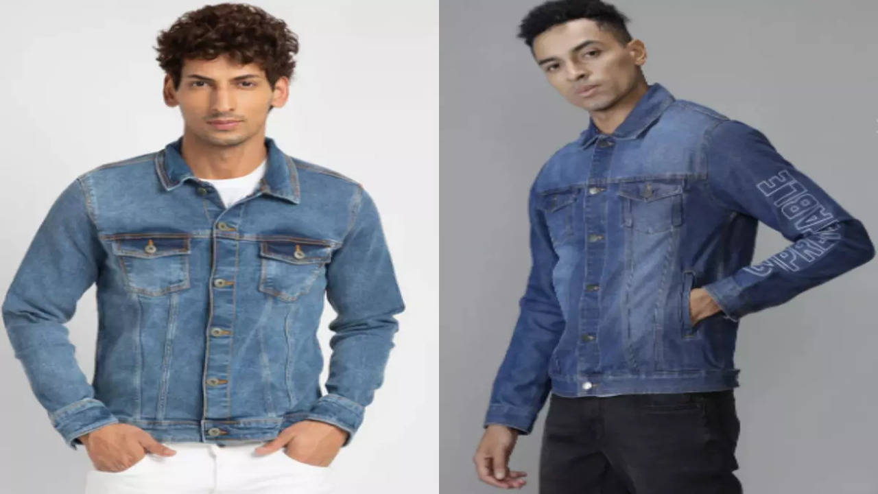 Buy WROGN Men Blue Solid Denim Jacket - Jackets for Men 7229719 | Myntra