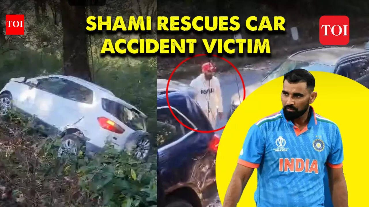 Viral Video: Mohammed Shami rescues car accident victim near Nainital
