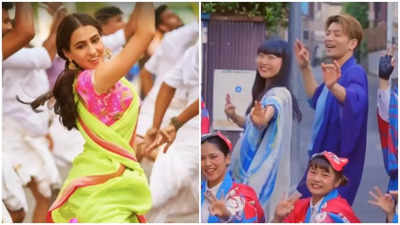 Sara Ali Khan's Japanese fans flashmob the street as they danced to her chartbuster track 'Chaka Chak' from 'Atrangi Re
