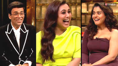 Rani Mukerji threatens to 'expose' Karan Johar as she graces the couch with Kajol in his show