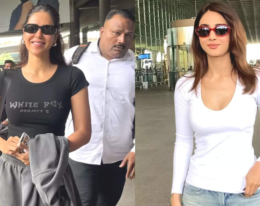 
‘Kisase milne aaye ho’; Punjabi actress Sonam Bajwa asks paps; Vaani Kapoor is a sight to behold in white top at Mumbai airport

