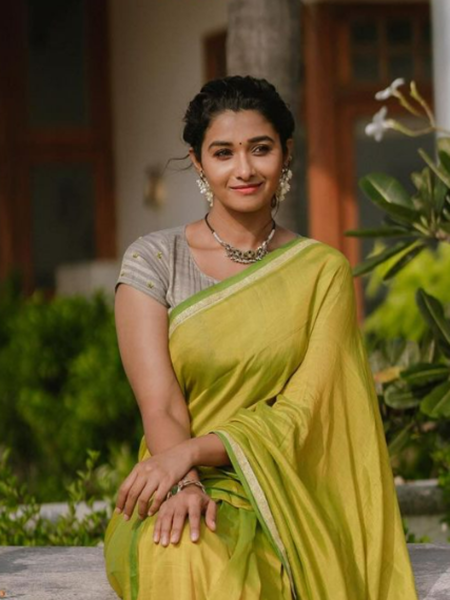 Actress Priya Bhavani Shankar Exudes Elegance In Her Yellow Saree