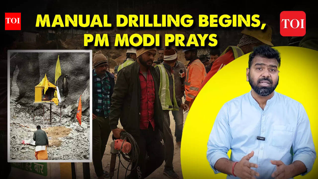 Uttarkashi tunnel collapse: Rat-hole miners begin manual drilling under ...