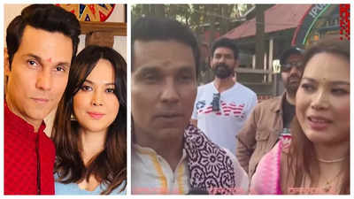 Ahead of their wedding, Randeep Hooda and Lin Laishram seek blessings at a temple in Imphal - WATCH video