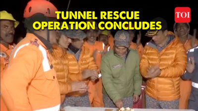 Visuals from Community Health Center Chinyalisaur after Uttarkashi tunnel rescue operation concludes successfully