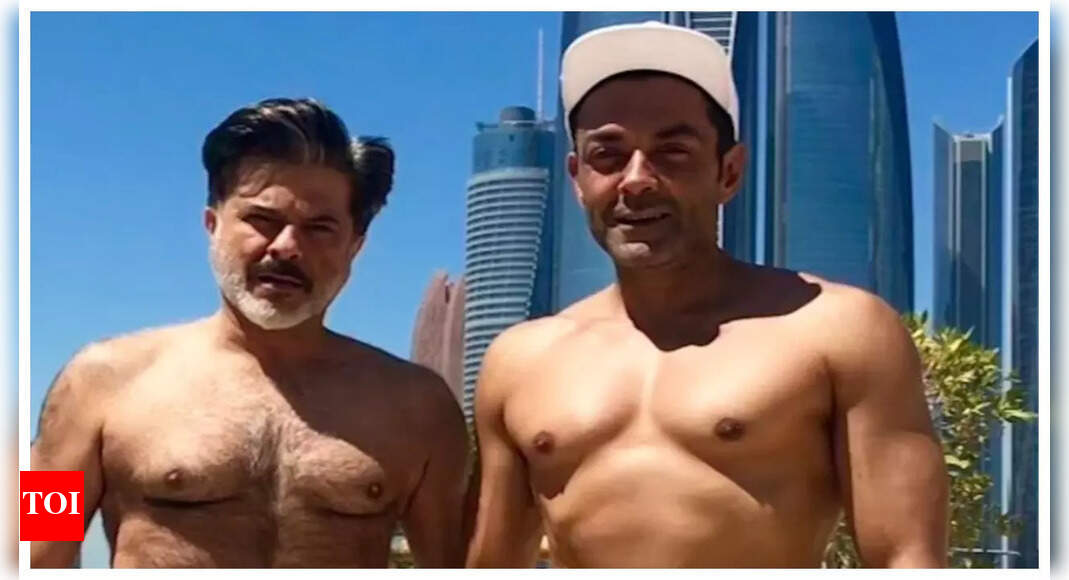 ‘Animal’ stars Anil Kapoor and Bobby Deol strike a pose together; Hrithik Roshan REACTS – See photo – Times of India