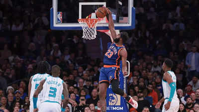 New York Knicks dominate Charlotte Hornets, boost playoff aspirations