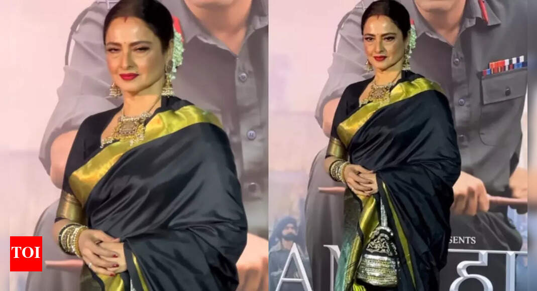 Rekha leaves fans amused as she bows down to Vicky Kaushal’s ‘Sam Bahadur’ poster at special screening – See photos | Hindi Movie News – Times of India