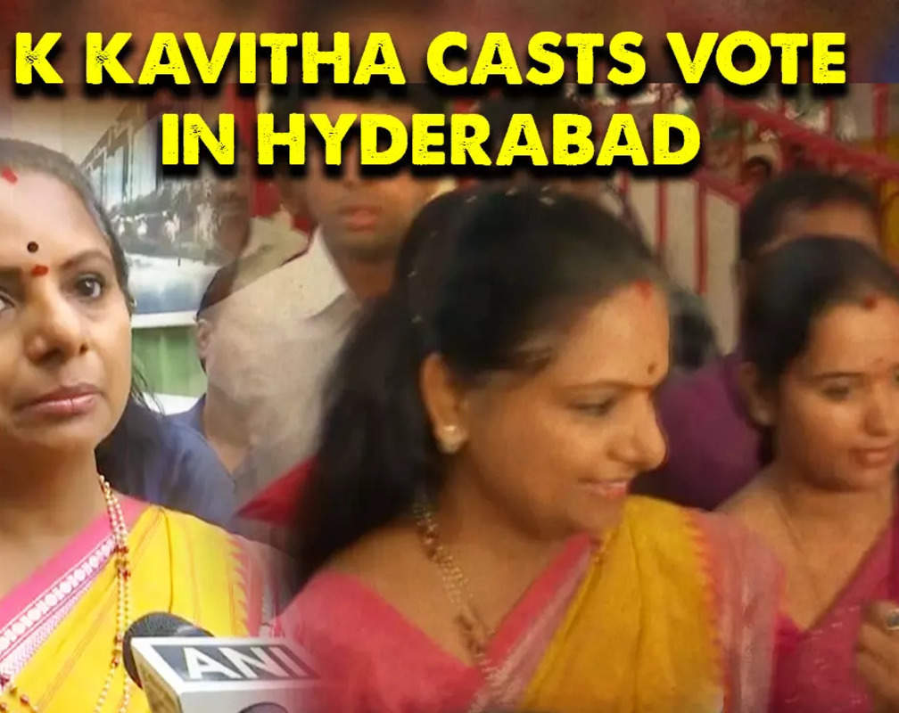 
Telangana polls 2023: BRS MLC K Kavitha casts her vote in Hyderabad
