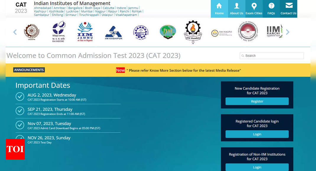 CAT 2023 answer key likely in first week of December on iimcat.ac.in |