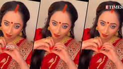Bhojpuri actress Rani Chatterjee lips syncs to a Punjabi song in a bride's getup