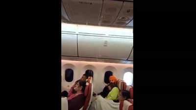 Shocking video of water leakage on Air India flight goes viral