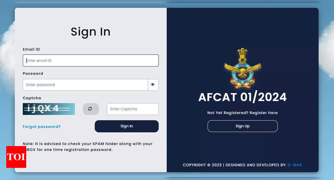 IAF AFCAT 2024 registration begins at afcat.cdac.in, direct link to apply