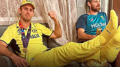 Feet on World Cup trophy: Mitchell Marsh 'won't mind repeating' the controversial act