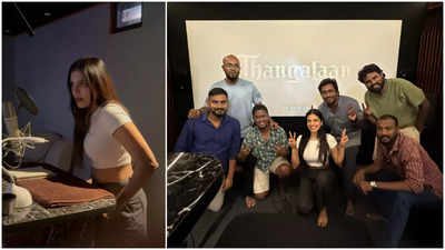 Malavika Mohanan completes dubbing for 'Thangalaan'