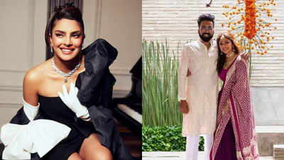 Sanjay Leela Bhansali's niece Sharmin Segal shares elegant wedding pictures with partner Aman Mehta ; Priyanka Chopra and Armaan Malik pour love and wishes
