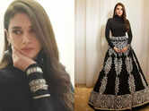 Aditi Rao stuns in black and silver lehenga Aditi Rao stuns in black and silver lehenga