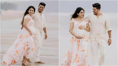 Actress Kavya Gowda announces pregnancy with husband Somshekar, says, "Our little bundle of joy is arriving at 2024"