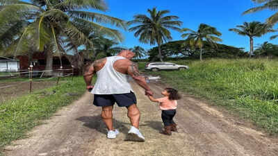 Dwayne Johnson's home office turned into 'daddy central' by his kids