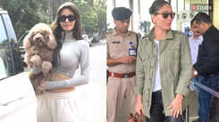 Giorgia Andriani poses with her pet in Bandra; Kareena Kapoor Khan shells out boss lady vibes at airport