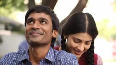 Dhanush gets emotional seeing fan reactions to the theatrical re-release of his 2012 movie '3' co-starring Shruti Haasan