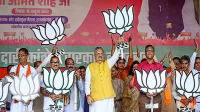 Assembly polls 2023: 'Mahadev' sinks Congress, BJP crosses halfway mark in Chhattisgarh