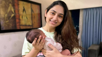 New mom Disha Parmar shares a glimpse of little Navya's new favourite game with mamma