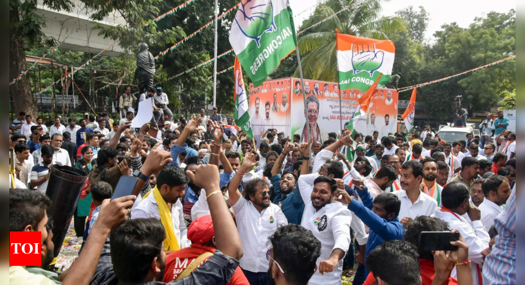 Congress: Assembly elections 2023: Congress sweeps Telangana, ending ...