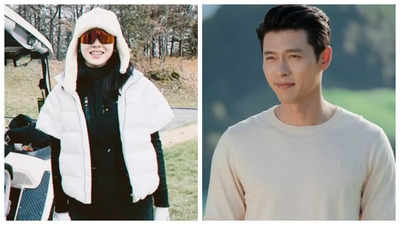 Son Ye-jin enjoys golf on a snowy day, fans credit Hyun Bin for clicking her pictures