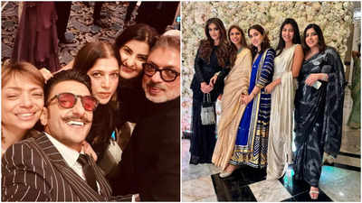 Ranveer Singh’s selfie with Sanjay Leela Bhansali; Sara Ali Khan poses with the new bride; inside pics from Sharmin Segal's reception