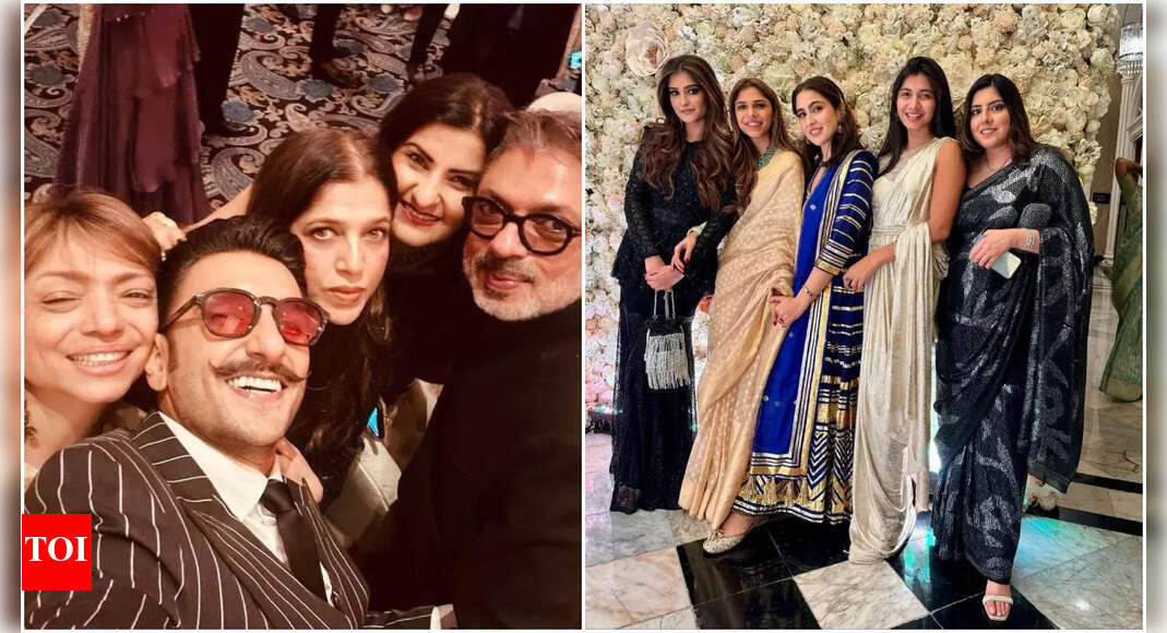Ranveer Singh’s selfie with Sanjay Leela Bhansali; Sara Ali Khan poses with the new bride; inside pics from Sharmin Segal’s reception | Hindi Movie News – Times of India