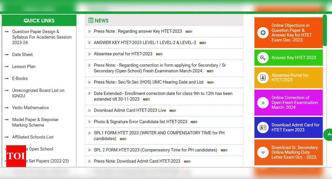 HTET Answer Key 2023 released at bseh.org.in, download link here