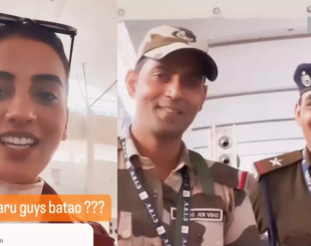 
'Log mujhe kehte hain moti..': Akshara Singh interacts with security personnel at airport
