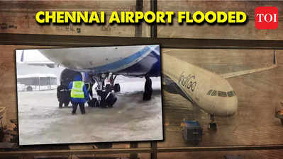 Watch Chennai Airport flooded as heavy rains lashed the city flights affected